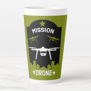 Caneca De Café Latte Piloto de Drone Hobby