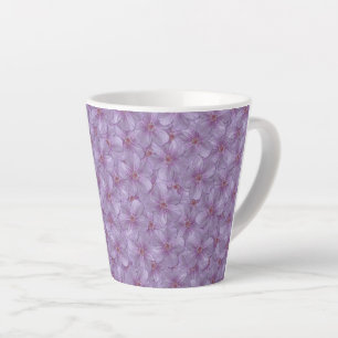 Caneca De Café Latte Pineywoods Geranium Padrão Sem Costura
