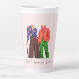 Caneca De Café Latte Pink Best Dressed Twin