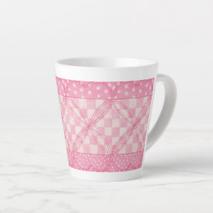 Caneca De Café Latte PINK CORAÇÃO QUILADA Latte