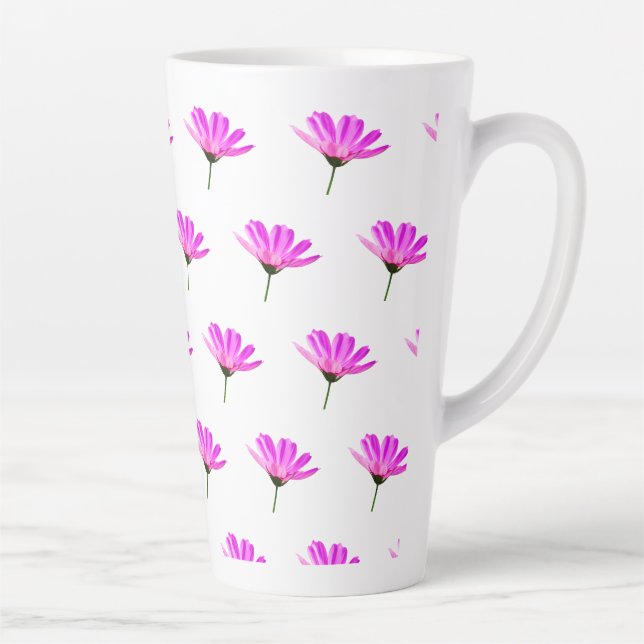 Caneca De Café Latte Pink Daisy  (Direita)