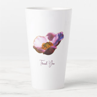 Caneca De Café Latte Pink Dream Flowers – Elegant Fantasy Thanks