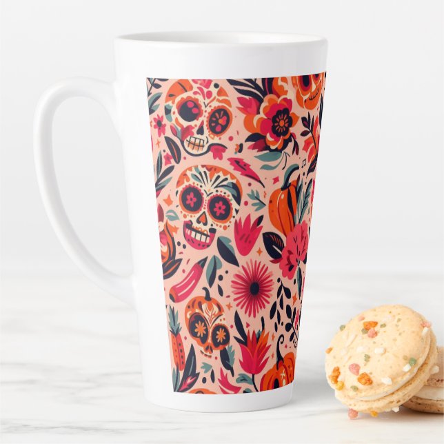 Caneca De Café Latte Pinky Mexican Art Mug (In Situ)