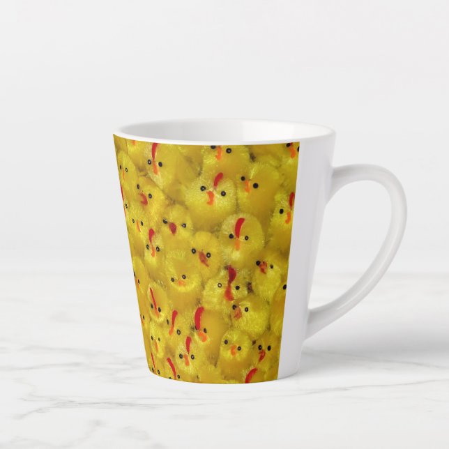 Caneca De Café Latte Pintinho Amarelo-Cachorro Latino (Direita)
