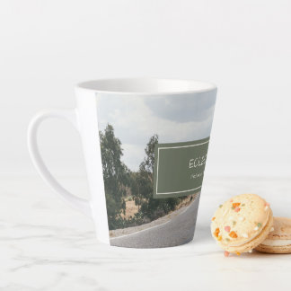 Caneca De Café Latte Pintinho ecético Encontre-me no logotipo do YouTub