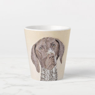 Caneca De Café Latte Pintura Alemã de Ponta Curta - Arte Canina