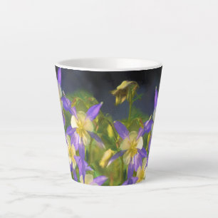 Caneca De Café Latte Pintura Columbina Azul do Colorado - Arte Original