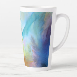 Caneca De Café Latte Pintura de abstrato de aquarela artística