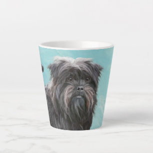 Caneca De Café Latte Pintura de Affenpinscher - Arte de Cachorro Origin