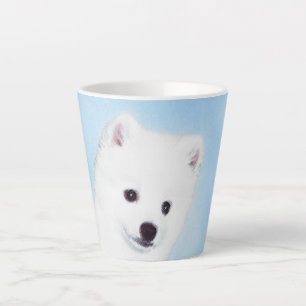 Caneca De Café Latte Pintura de Cachorro Eskimo Americano - Arte Origin