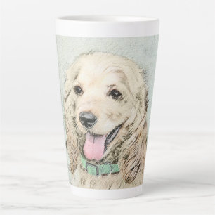Caneca De Café Latte Pintura de Cocker Spaniel Buff - Arte Original de