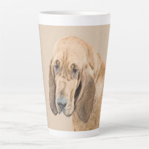 Caneca De Café Latte Pintura de galhões - Arte de Cachorro Original