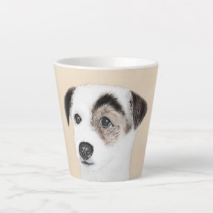 Caneca De Café Latte Pintura de Parson Jack Russell Terrier - Arte Cani