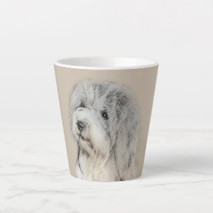 Caneca De Café Latte Pintura em Havanês (Dourada Sable) - Arte original