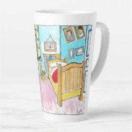 Caneca De Café Latte Pintura em tributo ao Quarto de Van Gogh por mim.