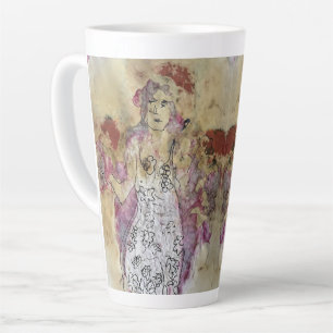 Caneca De Café Latte Pintura Original Caprichosa de 3 Faces Love Amy