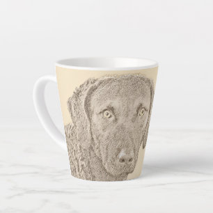 Caneca De Café Latte Pintura Original para Cão na Baía de Chesapeake Re