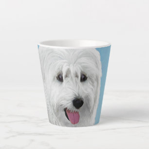 Caneca De Café Latte Pintura Polonesa De Ovinos - Arte Canina