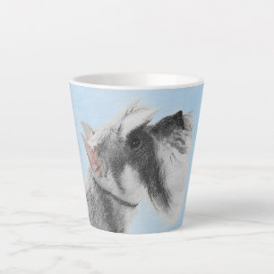 Caneca De Café Latte Pintura Schnauzer (Giant, Standard) - Arte Canina