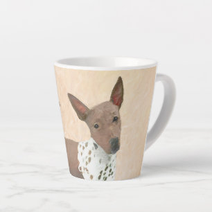 Caneca De Café Latte Pintura Terrier sem cabelos americana - Arte canin