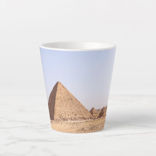 Caneca De Café Latte Pirâmides de Giza (Frente)
