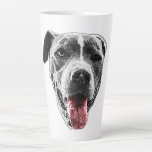 Caneca De Café Latte Piscar os olhos e Suspensão de Língua Vermelha — F