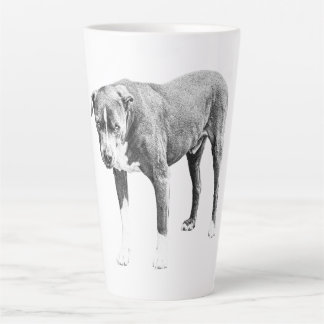 Caneca De Café Latte Pit Bull Winter Morning Mug