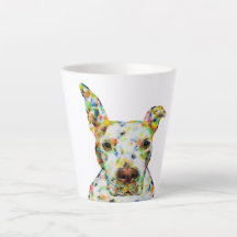 Pitbull Art Latte Mug