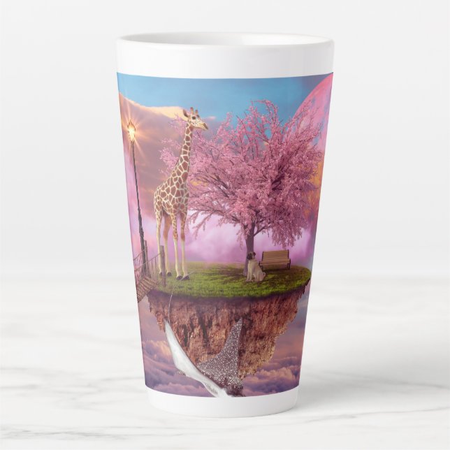 Caneca De Café Latte Planeta Feliz (Frente)