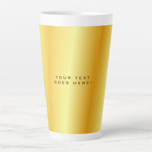 Caneca De Café Latte Plano de fundo de cor Dourado especial simples