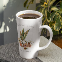 Plantas, Livros & Café | Ilustração em Aquarela