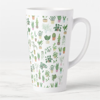 Caneca De Café Latte Plantita House Plantas e Potes