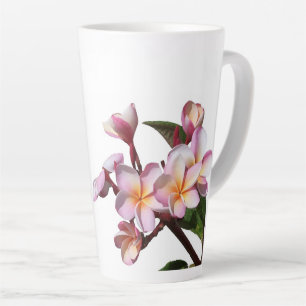 Caneca De Café Latte Plumeria Flowers Fotografia Latte Mug