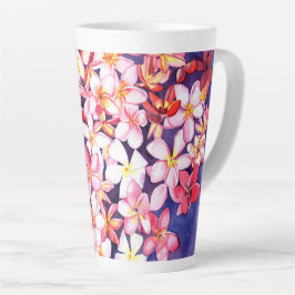 Caneca De Café Latte Plumeria Flutuante