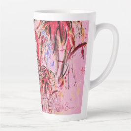 Caneca De Café Latte Plumes au rose