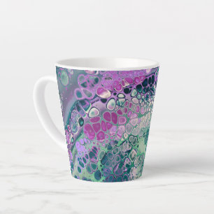 Caneca De Café Latte Pó Acrílico Sereia, Abstrato Colorida Legal