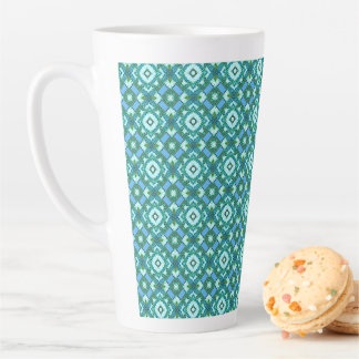 Caneca De Café Latte Pó Tampão de Trava Azul