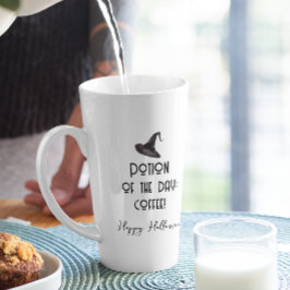 Caneca De Café Latte Poção do Dia das Bruxas Brancas