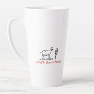 Caneca De Café Latte Podcast da escola doméstica da GOAT, 17oz