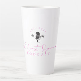 Caneca De Café Latte Podcast Latvijas da Costa Leste