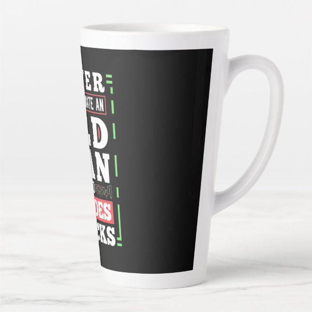 Caneca De Café Latte Poder De Investidor De Um Velho Que Comercializa A (Direita)