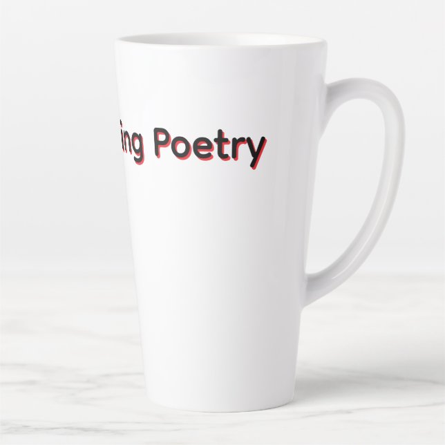 Caneca De Café Latte Poesia de Boa Manhã (Direita)