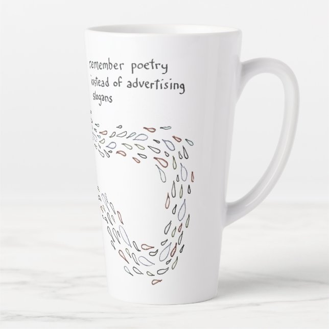 Caneca De Café Latte Poesia de Peixe Gato (Direita)