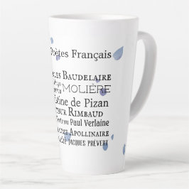 Caneca De Café Latte Poetas Franceses Latte Mug