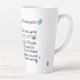 Caneca De Café Latte Poetas Franceses Latte Mug