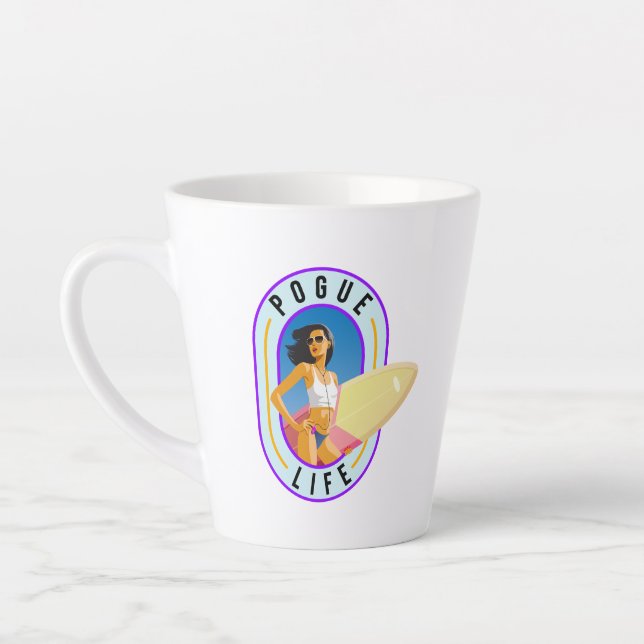 Caneca De Café Latte Pogue Life | Lata (Esquerda)