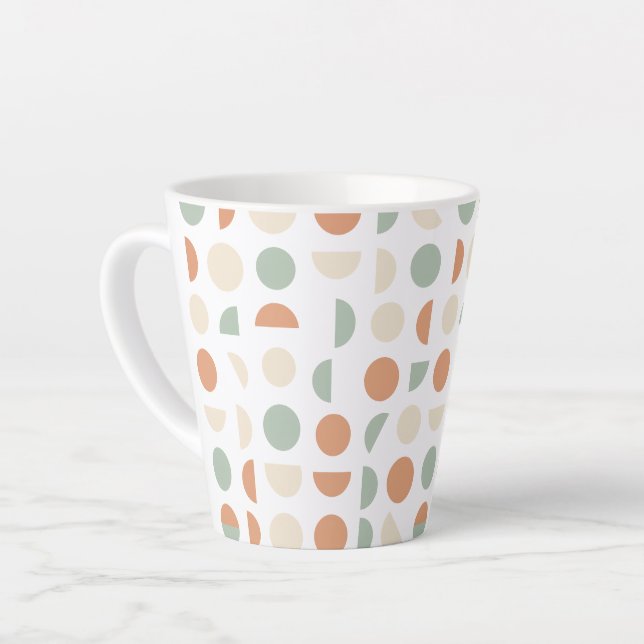 Caneca De Café Latte Polka (Ângulo esquerdo)