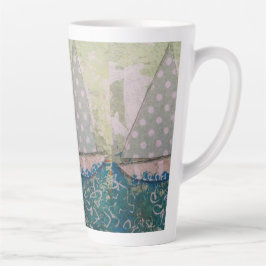 Caneca De Café Latte Polka-dot Sail Latte Mug