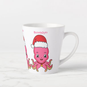 Caneca De Café Latte Polvo feliz bonito vestindo o desenho do chapéu d