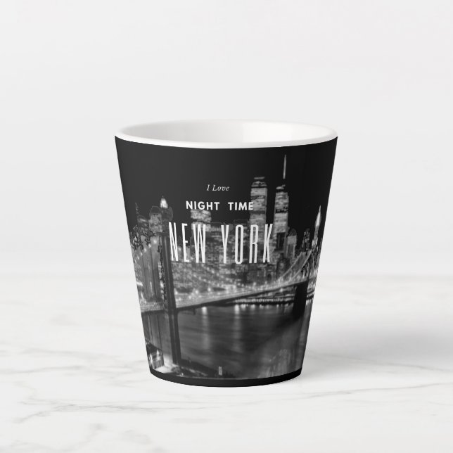 Caneca De Café Latte Ponte Brooklyn (Frente)